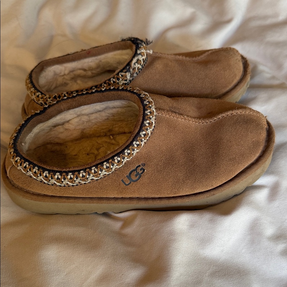 UGG Tan Suede Slip-On Shoes